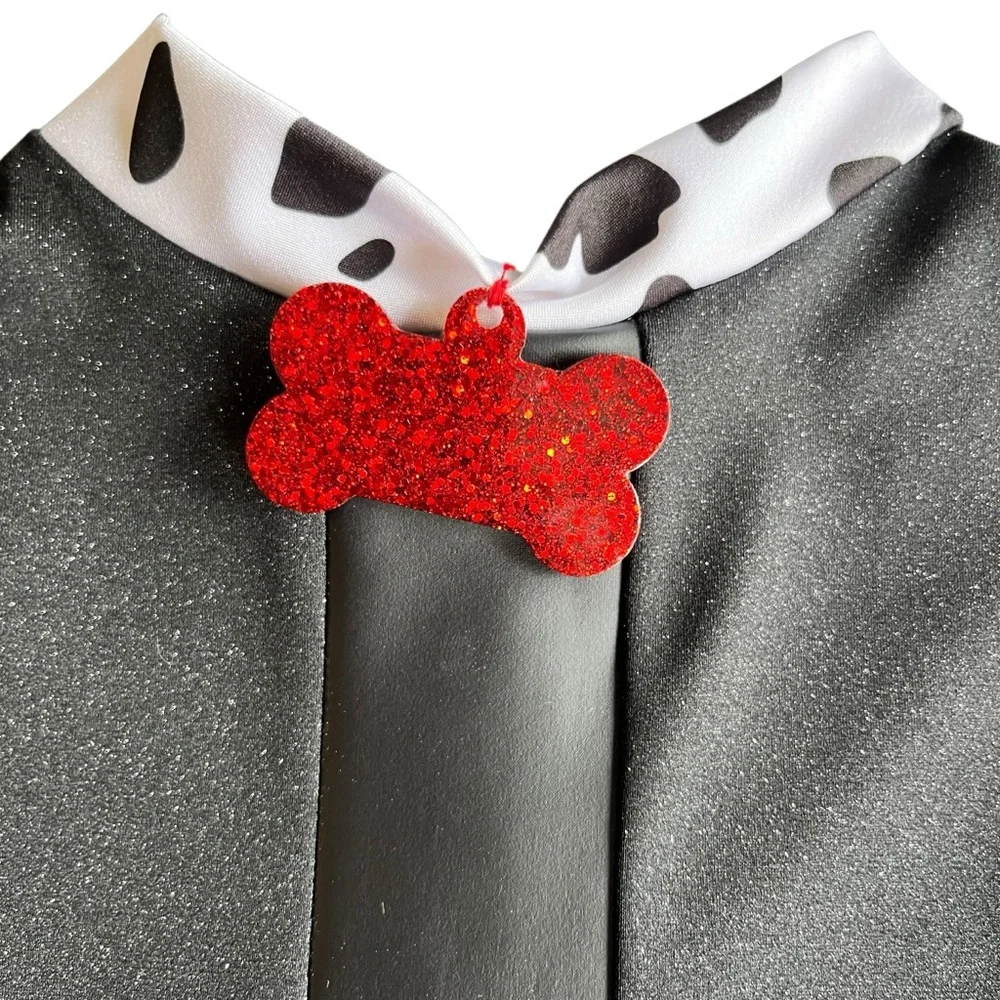 Semi Custom Dalmatian Cruella Themed Dance Costume Size Medium Child - Picture 5 of 8